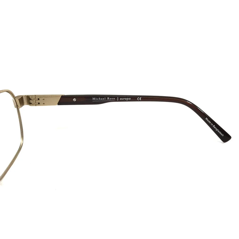 Michael Ryen Eyeglasses Frames MR-436 C2 Matte Gold Brown Aviator 57-17-147